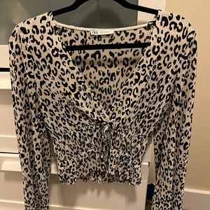 zara cheetah print long sleeve